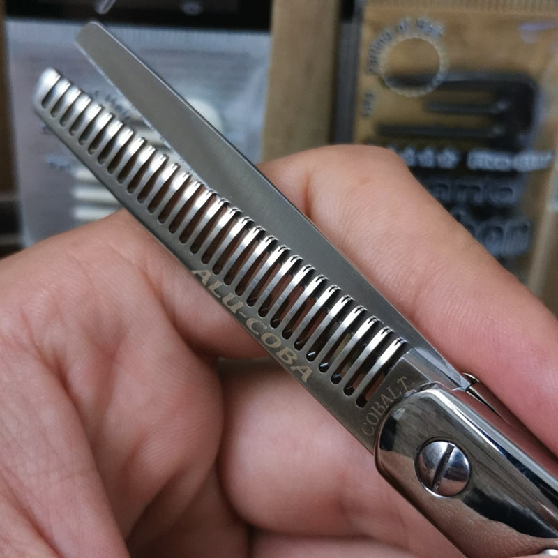 Forbici Giapponesi Sfoltitrici Tohri Alu-Coba ACH-30T Mikado S.r.l. ingrandimento lama dentata