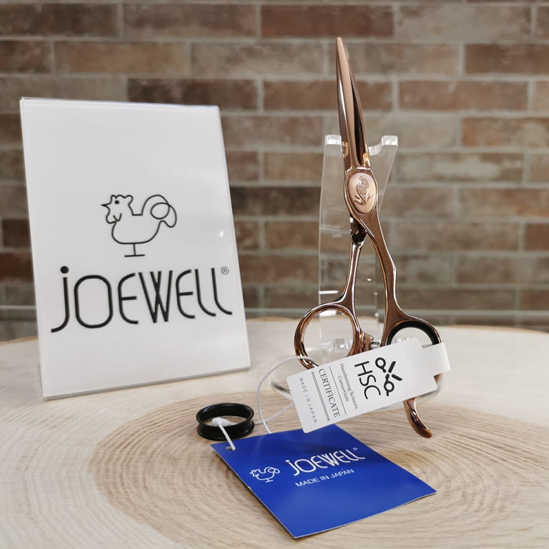 Forbici Professionali Giapponesi Joewell AFLOAT XPG2 Mikado S.r.l. luxury screw cover con zirconi e rivestimento oro rosa