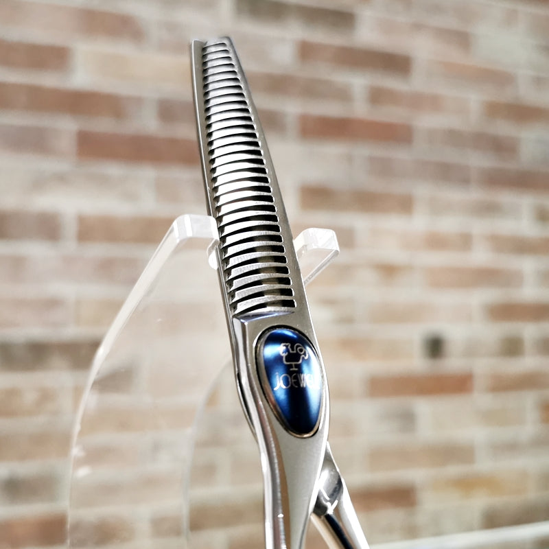 Forbici Sfoltitrici Giapponesi Joewell S3T-30L (mancino) Mikado S.r.l. particolare lama dentata con 30 denti e 3 livelli del dente design superlativo