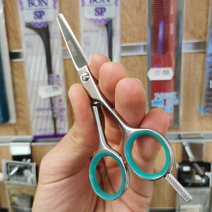 Forbici Giapponesi Professionali Tohri Butterfly Special Mikado S.r.l. particolare impugnatura con anelli di riduzione verdi