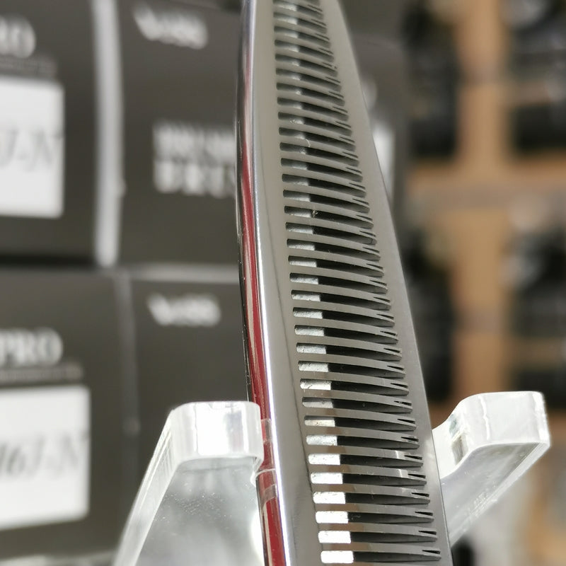 Forbici giapponesi per sfoltire Joewell_HXT-40 _ particolare lame Mikado_Italia
