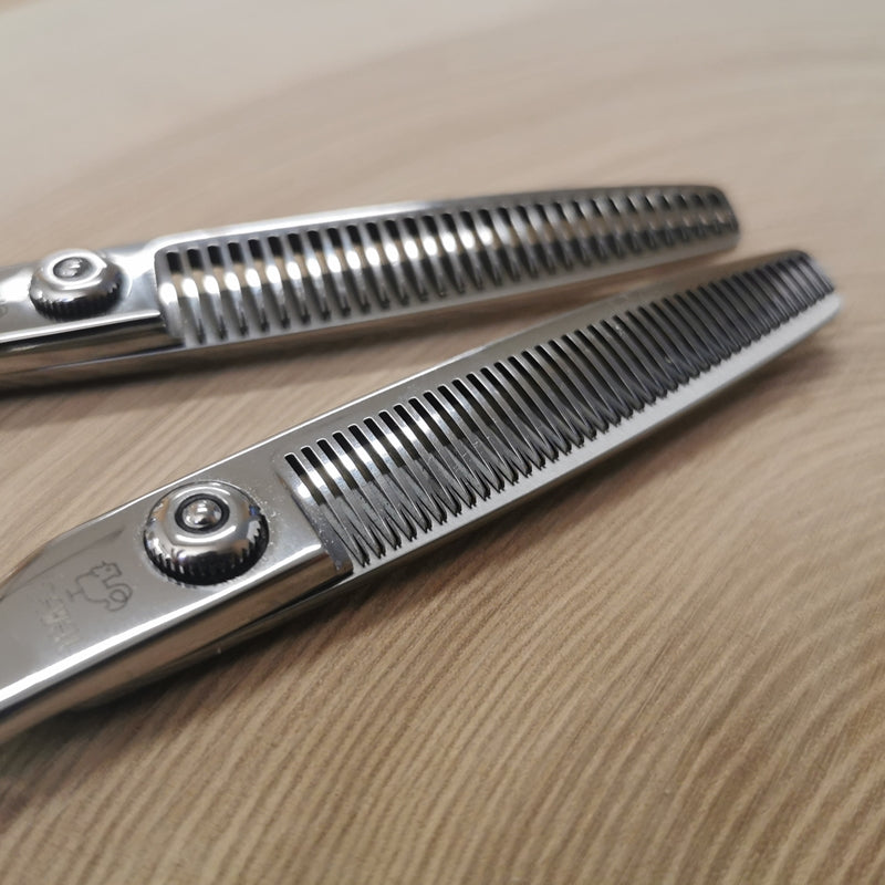 Forbici professionali giapponesi per sfoltire Joewell_HXT-40 vs Joewell_HXT-30_Mikado_Italia